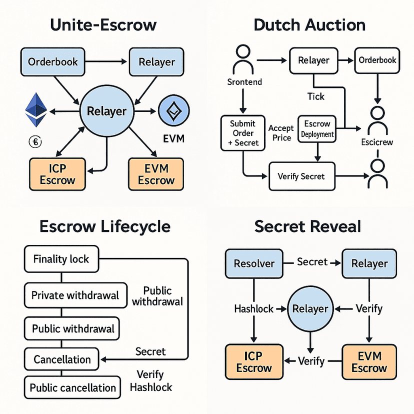 Unite Escrow Architecture - Technical diagram showing escrow system components